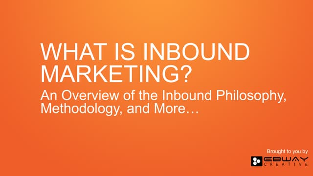 What Is Inbound Marketing - A Complete Guide & Playbook