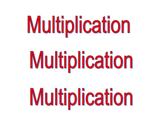 Multiplication | PPTX
