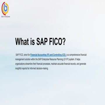 SAP-FICO Modules fundamental for company