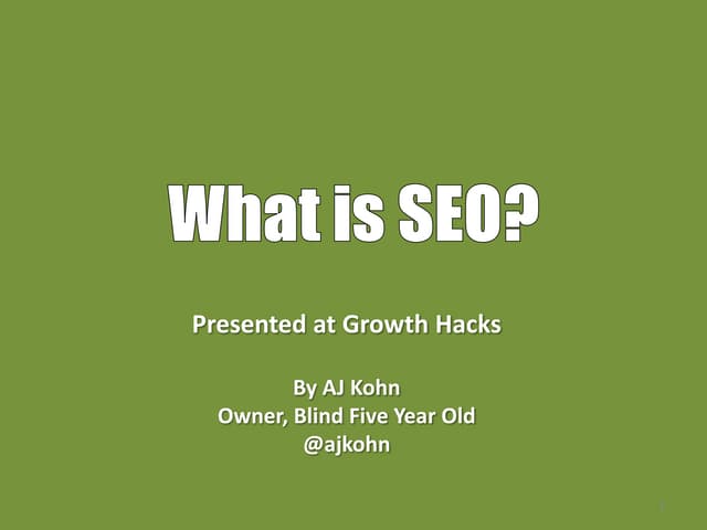 What Is SEO?
