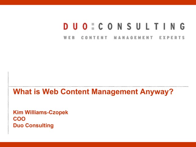 What is Web Content Management Anyway?