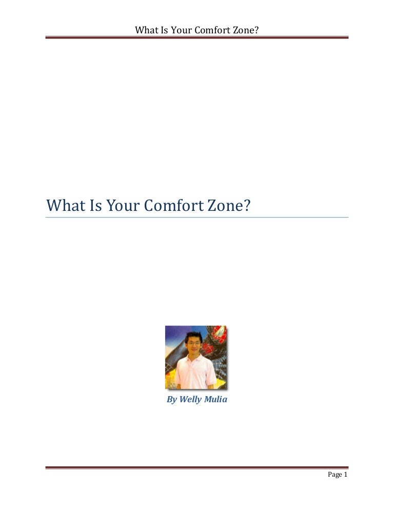 What Is Your Comfort Zone
