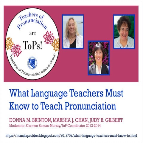 What Language Teachers Must Know to Teach Pronunciation