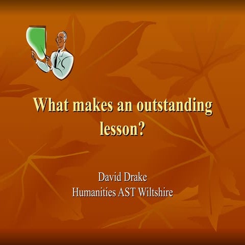 What Makes An Outstanding Lesson