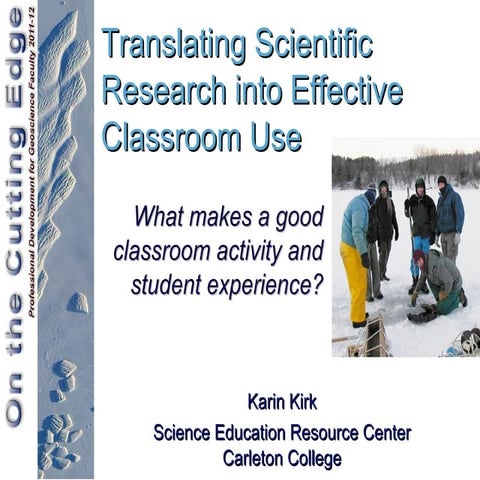 What makes a good classroom activity and student experience?