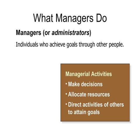 What Managers Do