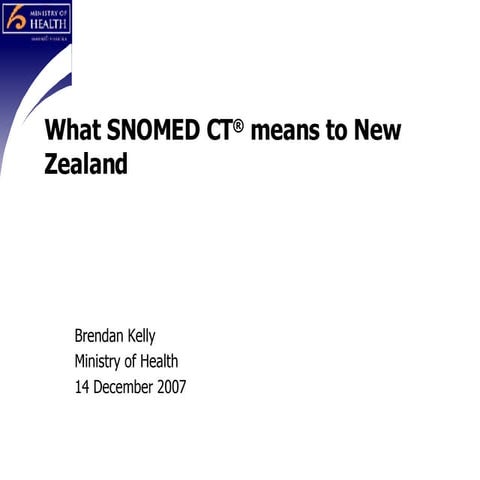What SNOMED CT® means to New Zealand