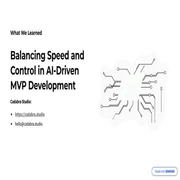 Accelerating MVP Development with AI: Lessons from Cadabra Studio