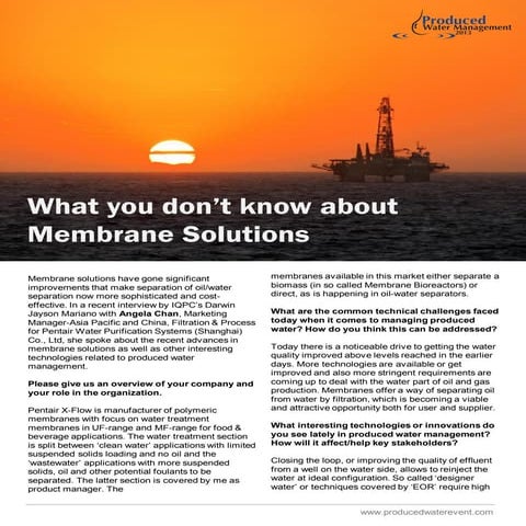 What you don’t know about Membrane Solutions