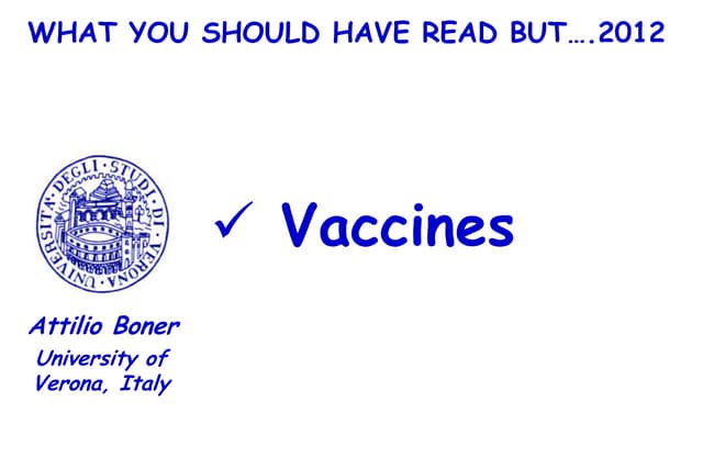 What 2012 vaccini