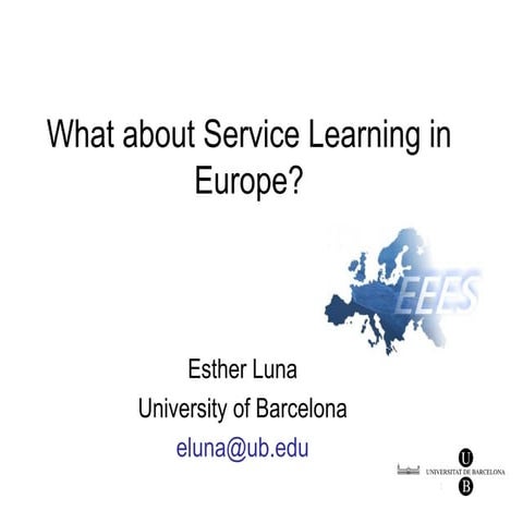 What about Service Learning in Europe?