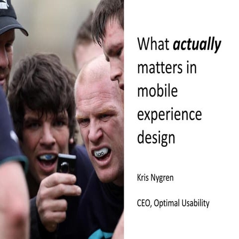 What actually matters when designing for mobile 