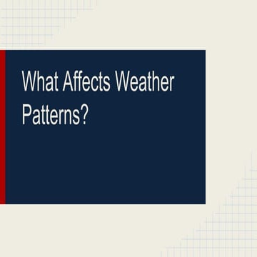 What Affects Weather Patterns 