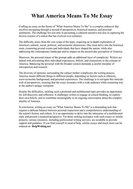 Essay On What Is An American.pdf | Politics