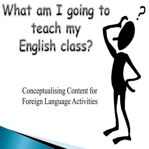 What am i going to teach my English class?  Conceptualising Content for Forei...