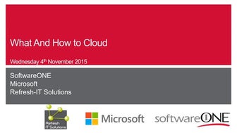 What and How to Cloud -  A new way to plan and migrate apps and servers to cl...