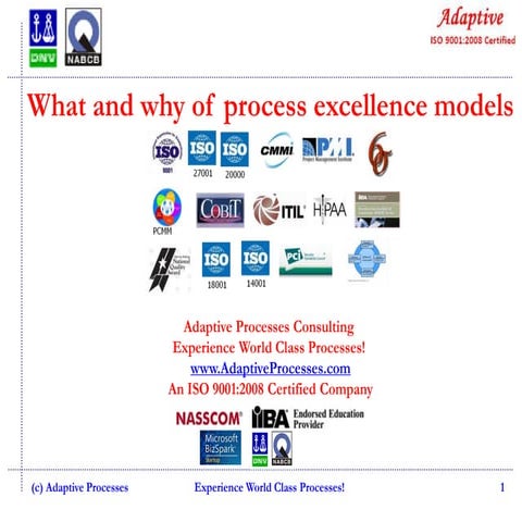 What and why of process  excellence models