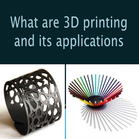 What are 3 d printing and its applications