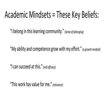 What are academic mindsets?