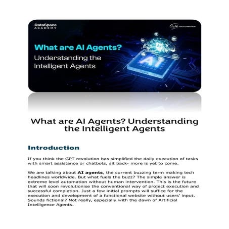 What are AI Agents? Understanding the Intelligent Agents