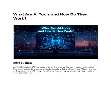 📘 What Are AI Tools and How Do They Work.pdf