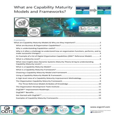 What are capability maturity models & why are they Important?