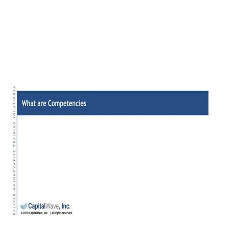 What are competencies