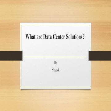 What are Data Center Solutions.pptx