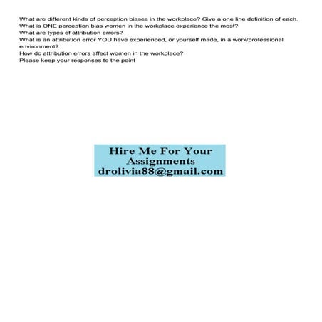 What are different kinds of perception biases in the workpla.pdf