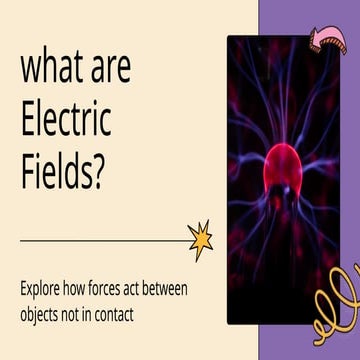 What are Electric Fields Education Presentation in Simple Outlined ...