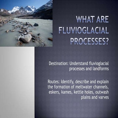 What are fluvioglacial processes?