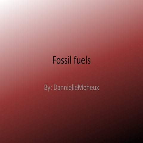 What are fossil fuels