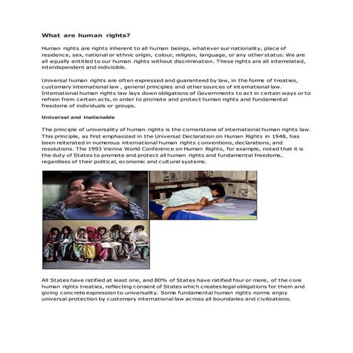 What are human rights