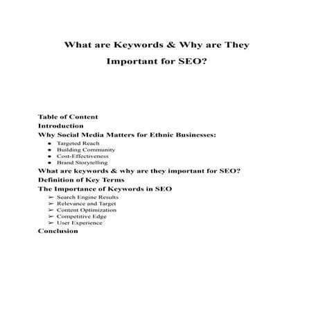 WHAT ARE KEYWORDS WHY ARE THEY IMPORTANT FOR SEO visual data 7