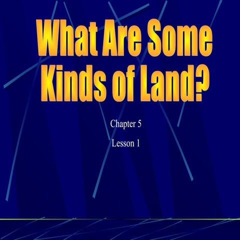 What are landforms lesson 1 chapter 5