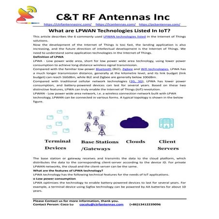 What are LPWAN Technologies Listed In IoT.pdf