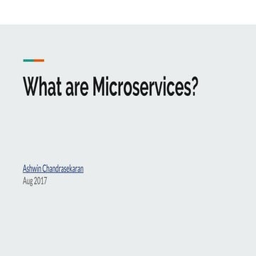 What are Microservices?