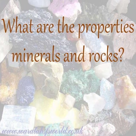 What are minerals and rocks