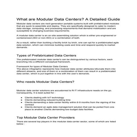 Modular Data Center Design | PPTX