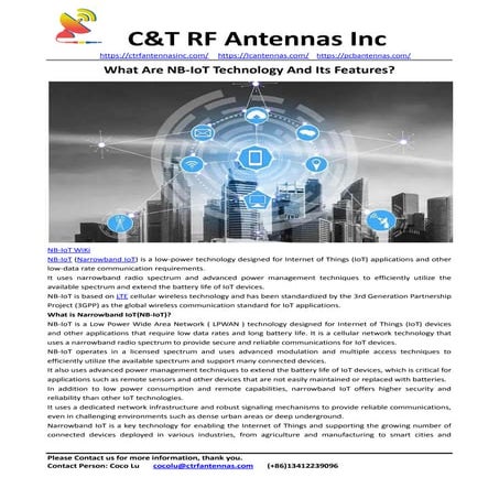 What Are NB-IoT Technology And Its Features.pdf
