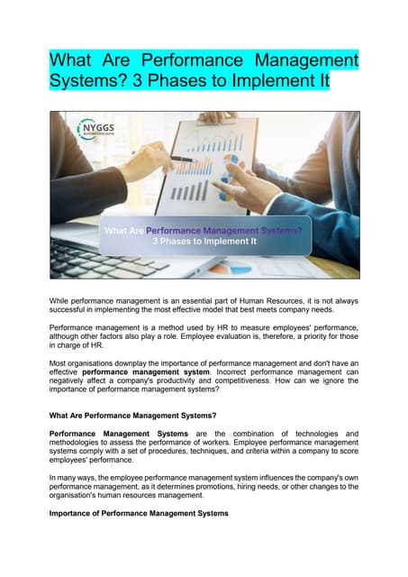 Basics and benefits of a Performance Management System | EHRS Blog | PDF