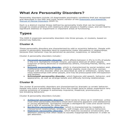 What Are Personality Disorders.doc