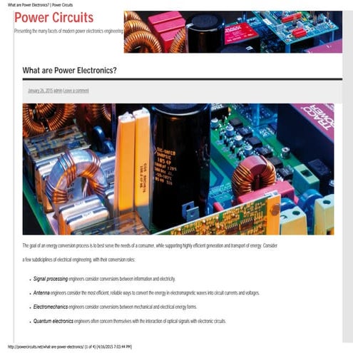 What are power electronics