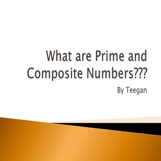 Prime and Composite Numbers