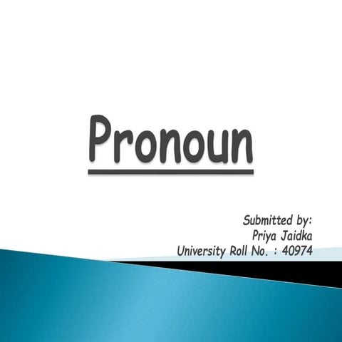 What are pronouns