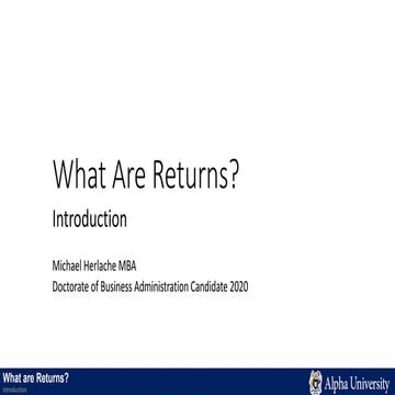 Scott droney - financial strategy and financial objectives | PPT