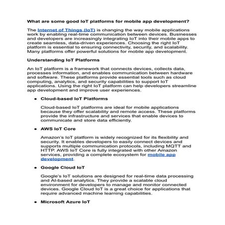 What are some good IoT platforms for mobile app development.pdf