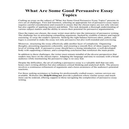What Are Some Good Persuasive Essay Topics.pdf