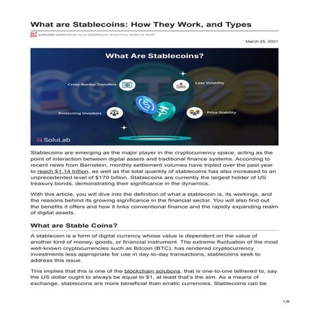 What are Stablecoins How They Work and Types.pdf