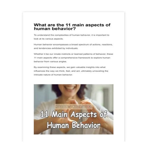 What are the 11 main aspects of human behavior.pdf